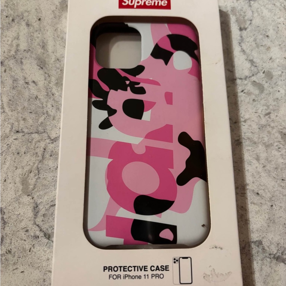 Supreme Pink Camo Protective Case for iPhone 11 Pro